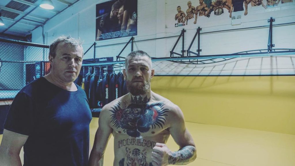 Conor McGregor with ex-trainer Johnny Dargan