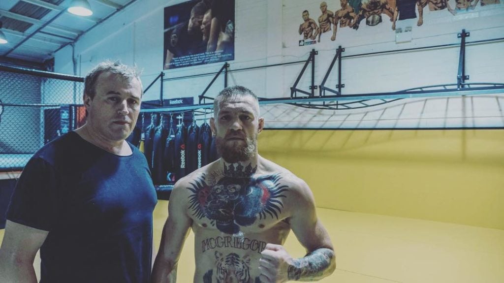 Conor McGregor with ex-trainer Johnny Dargan