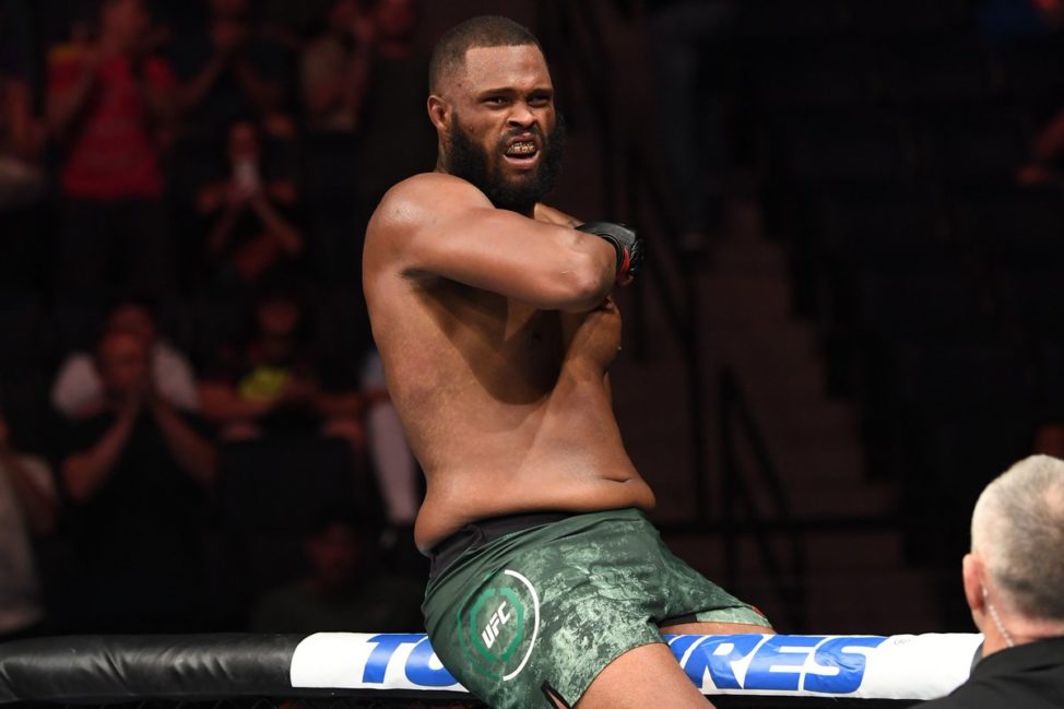Maurice Greene after winning in the UFC