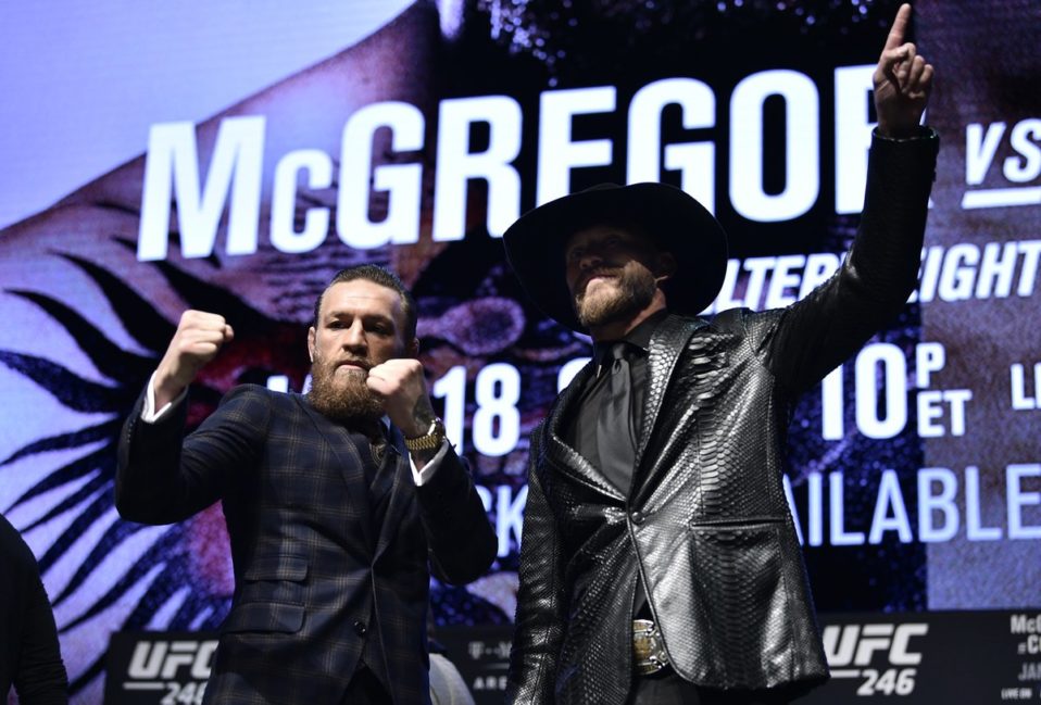 McGregor and Cowboy at the UFC 246 press conference