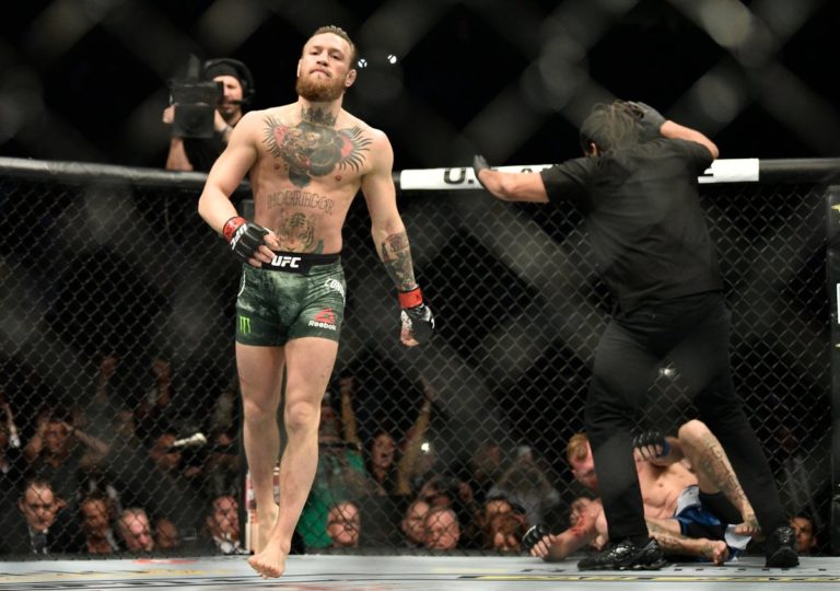 Conor McGregor after defeating Donald Cerrone at UFC 246
