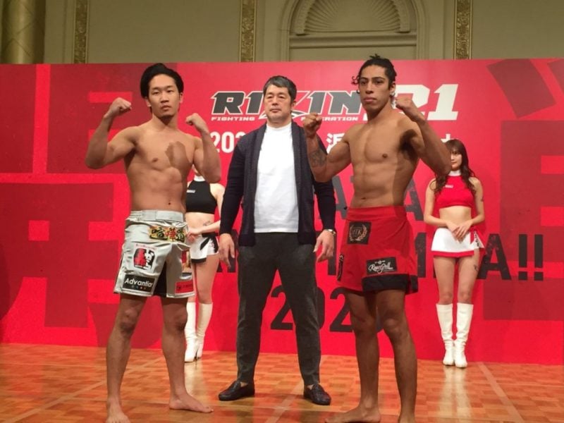 Mikuru Asakura and Daniel Salas pose for the cameras ahead of their RIZIN 21 main event.