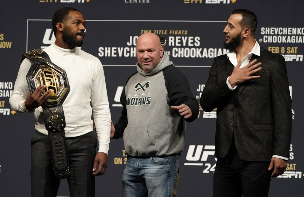 Jon Jones and Dominick Reyes at UFC 247