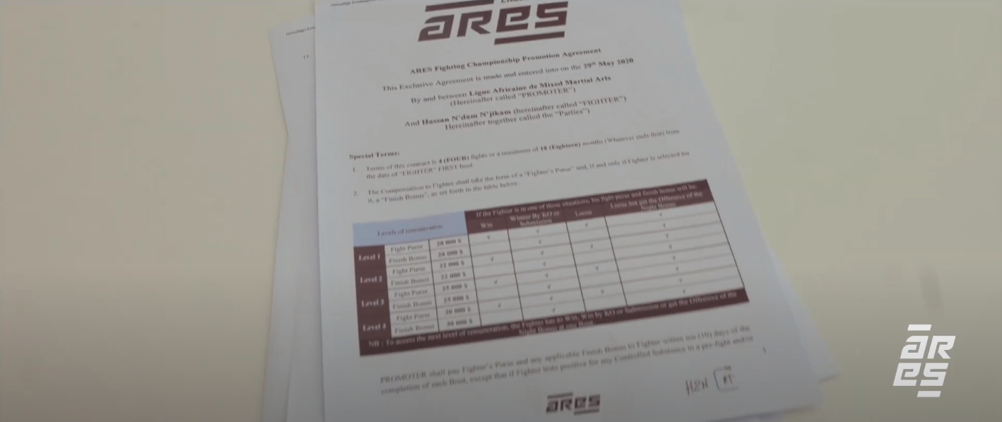 ARES FC fighter pay: Fighter's contract reveals glimpse into promotional purses 3 ARES FC fighter pay: Fighter's contract reveals glimpse into promotional purses 3
