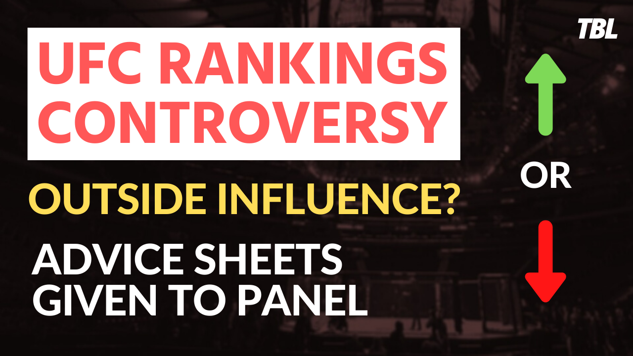UFC Rankings Controversy: Advice sheets and suggestions given to panelists