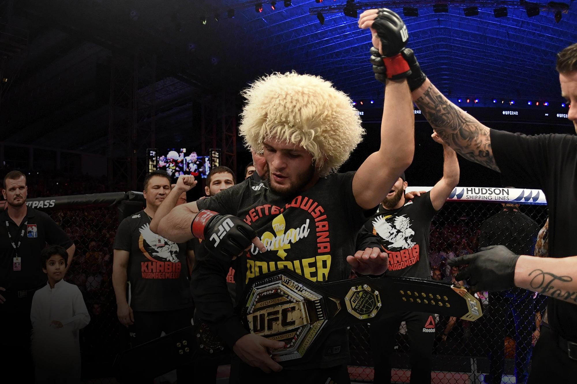 Khabib Nurmagomedov at UFC 242