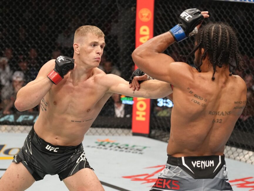 Ian Garry fighting in the UFC
