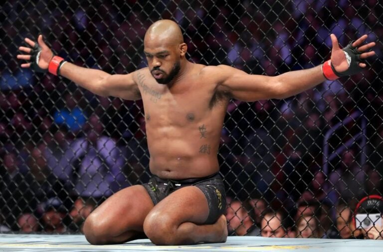 Jon Jones defeats Ciryl Gane at UFC 285 and becomes the new UFC heavyweight champion (Zuffa LLC)