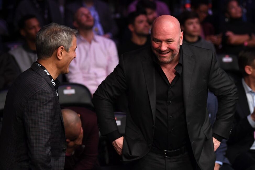 Dana White and Ari Emanuel attend a UFC event (Zuffa LLC)