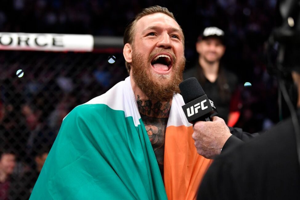 Conor McGregor after a UFC victory (Zuffa LLC)