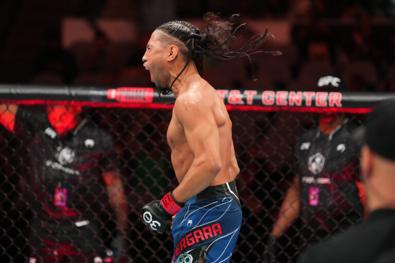 CJ Vergara celebrates his UFC victory