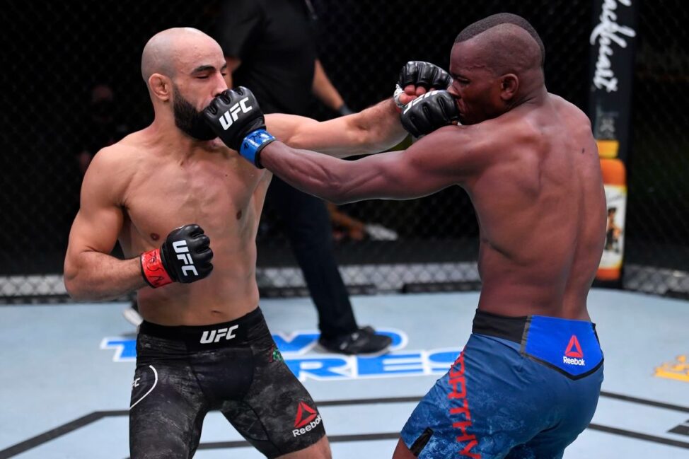 Ottman Azaitar battles with Khama Worthy (Zuffa LLC)