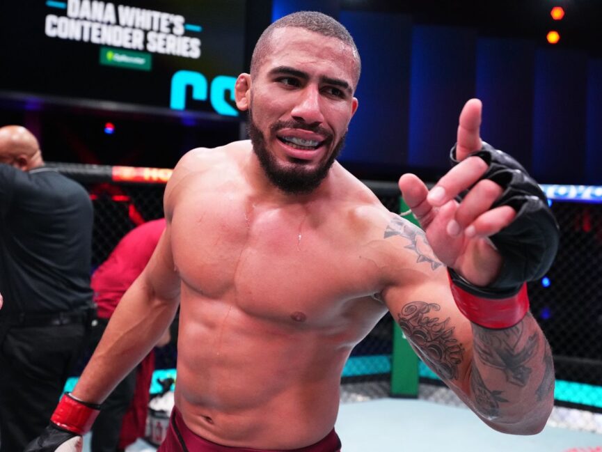 Vitor Petrino after his highlight-reel knockout on Dana White's Contender Series (Zuffa LLC)