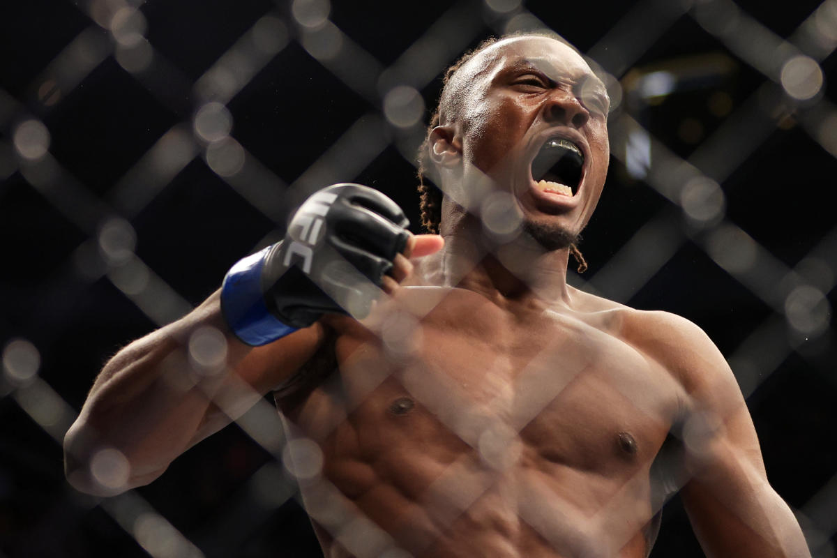 Jalin Turner celebrates his UFC victory (Zuffa LLC)