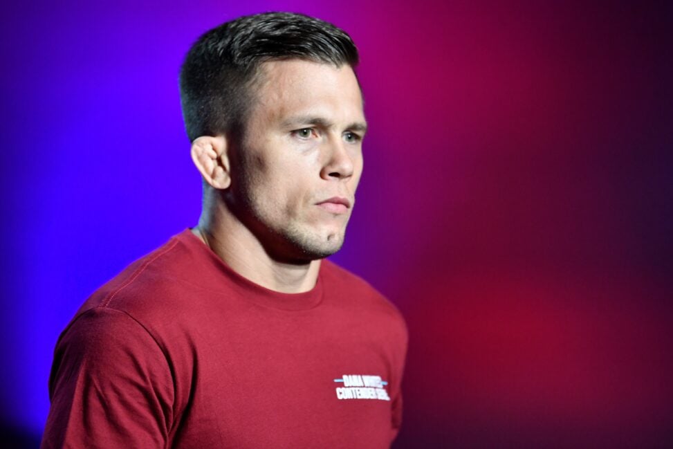 Daniel Barez prepares to fight Carlos Hernandez in a flyweight fight during Dana White’s Contender Series season 5 week 6 at UFC APEX on October 05, 2021 in Las Vegas, Nevada. (Photo by Chris Unger/Zuffa LLC)