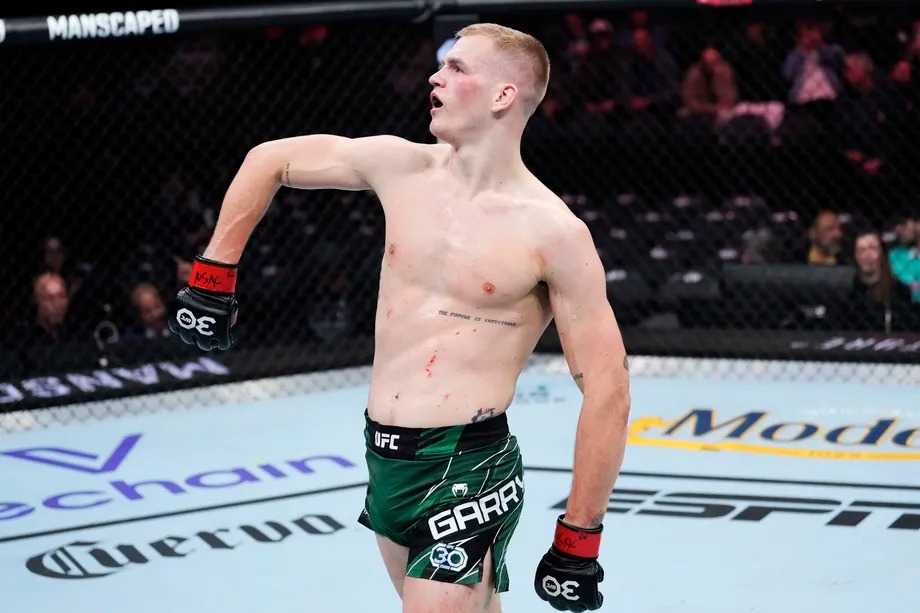 Ian Garry celebrates his UFC victory (Zuffa LLC)