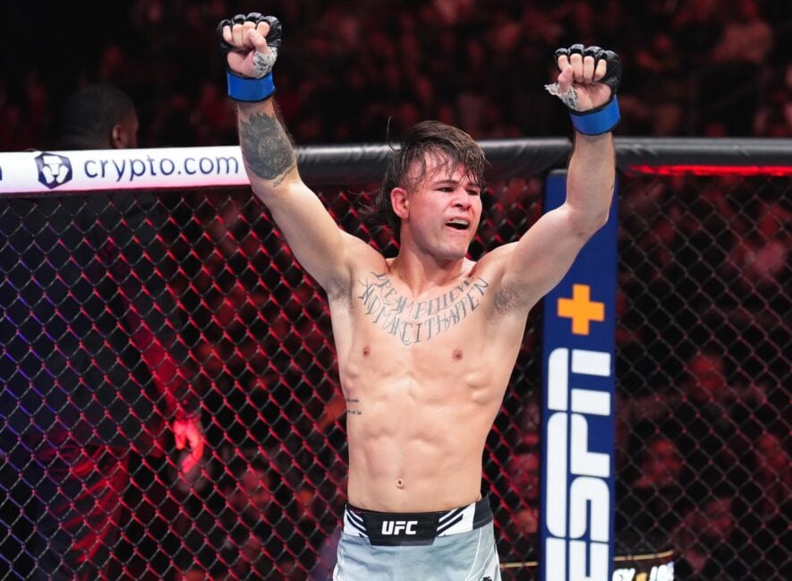 Diego Lopes inside the UFC Octagon (Zuffa LLC)