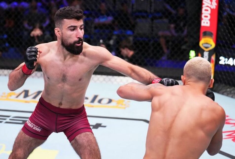 Farid Basharat fighting in the UFC