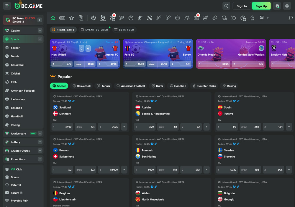 Betting Markets Available