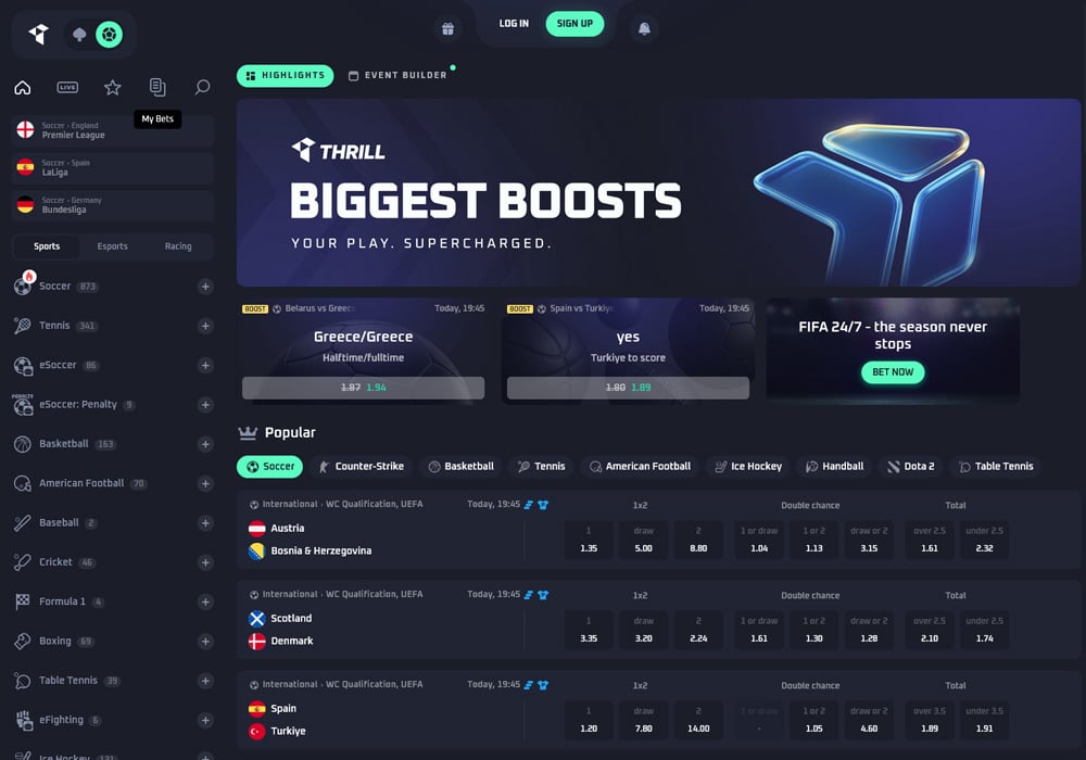 Betting Markets Available