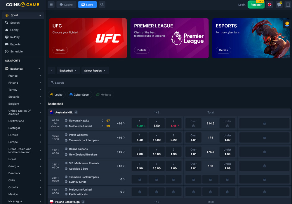 Betting Markets Available