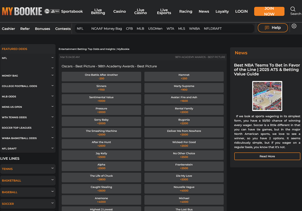 Entertainment betting