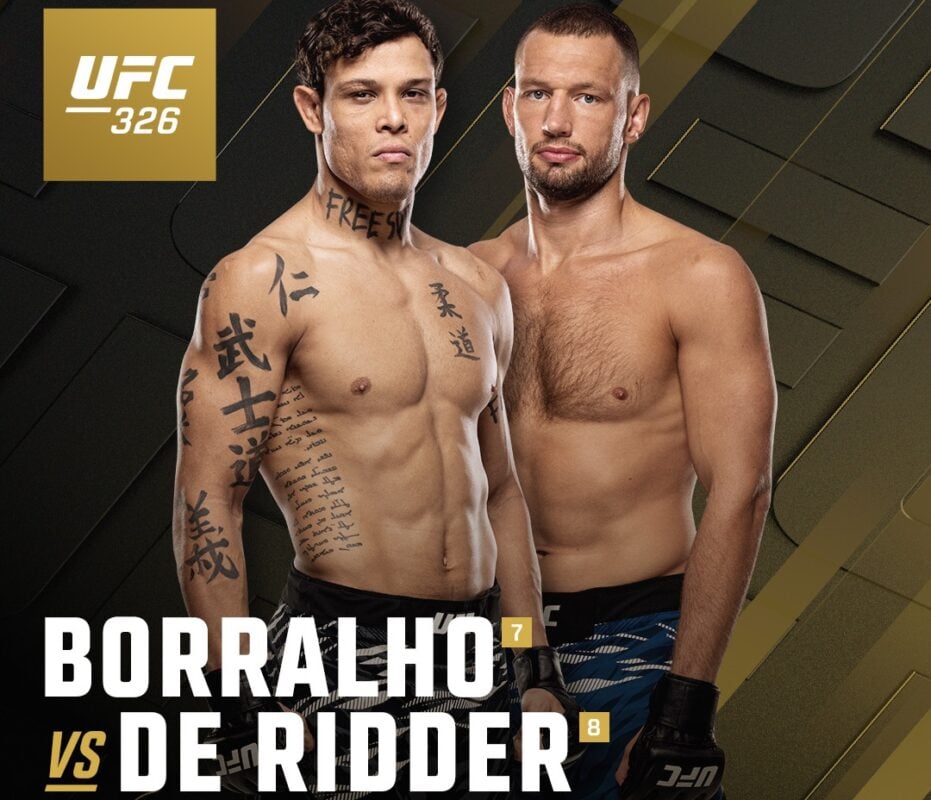 Reinier de Ridder Faces Caio Borralho in UFC 326 Co-Main Event