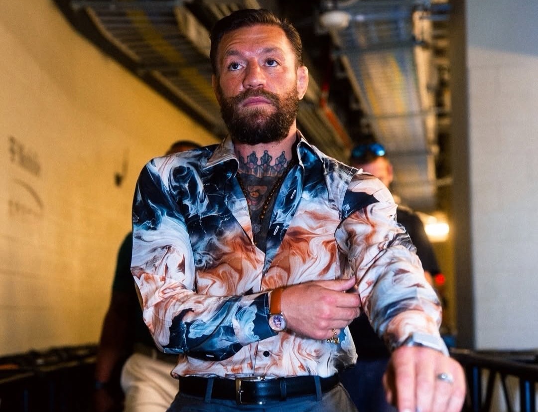 mcgregor dress shirt Road House 2024 Conor McGregor Floral Shirt