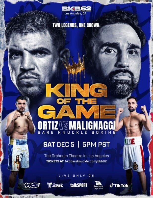 Dream Fight Finally Happens: Ortiz vs Malignaggi Set for Bare-Knuckle Showdown